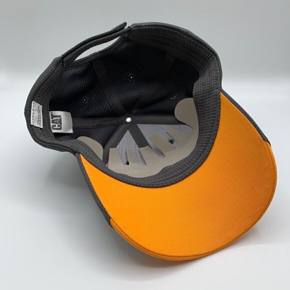 CAT Racing NASCAR Mens Gray Black Strapback Hat - Picture 4 of 5